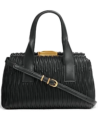 Donna Karan New York Amagansett Soft-Rolled Pleated Satchel with Sculpted Magnet Closure