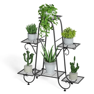 Unho Multilayer 6 Tier Plant Stand Metal Flower Rack Stand Display Holder Garden