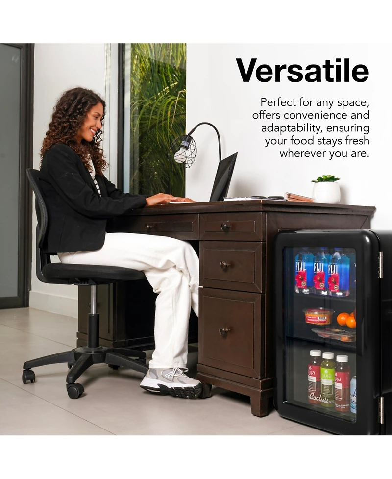 Cooluli Decor 2.4 CuFt Glass Door Beverage Cooler