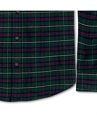 Hope & Henry Men's Organic Flannel Shirt with Suede Detail