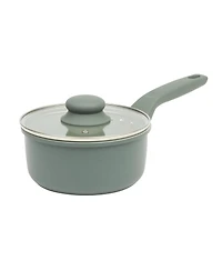 Gibson Home Barnsdall 10 Piece Premium Pfa Free Ceramic Nonstick Aluminum Cookware Set W/ Kitchen Tools - Sage Green