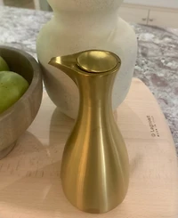 Olipac Stainless Steel 500 ml Olive Oil Cruet, Satin Gold Finish