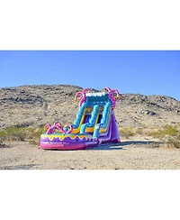 JumpOrange 15' Mystery Jungle Commercial Grade Water Slide with Detachable Deep Pool for Kids and Adults (with Blower), Outdoor Indoor, Wet Dry Use, T