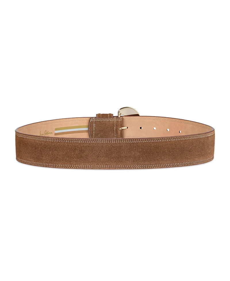 Sam Edelman Women's Wide Width Double-e Loop Casual Leather Belt