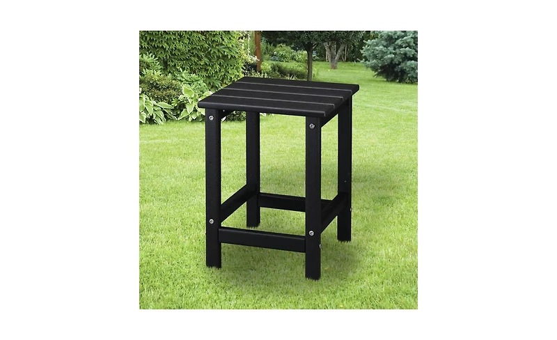 Slickblue Single Layer Square Hdpe Side Table