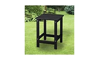 Slickblue Single Layer Square Hdpe Side Table