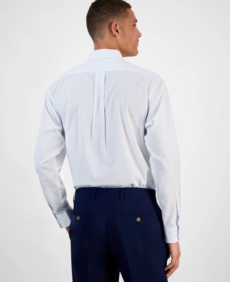 Club Room Men's Long Sleeve Button-Front Micro Check Dress Shirt, Exclusively at Macy's