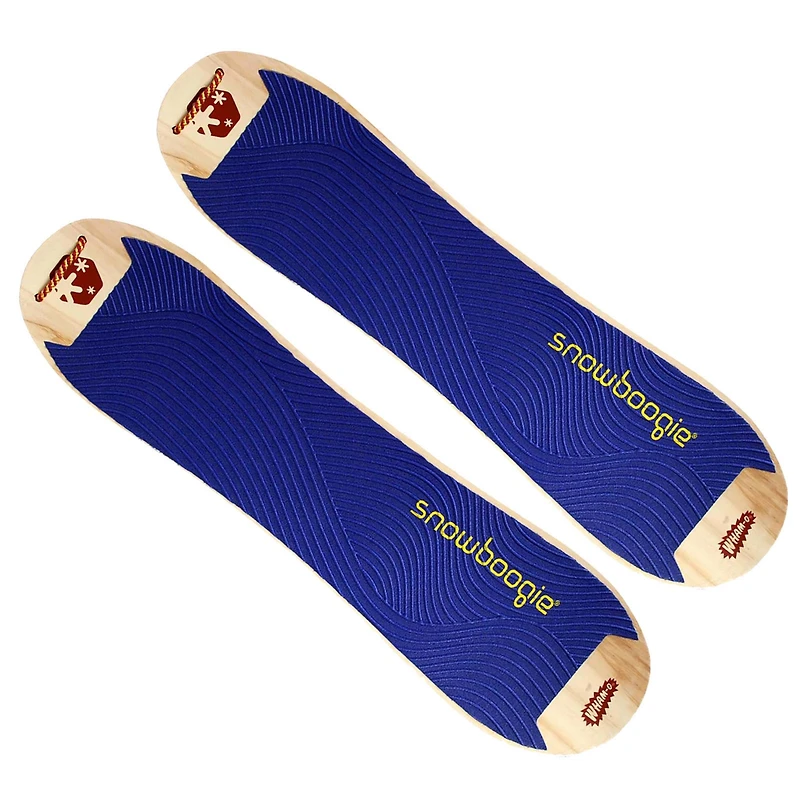 42" Wooden Kids Snowboard, Single Rider Woody Snowboard with Heavy-Duty Tow Leash, Blue