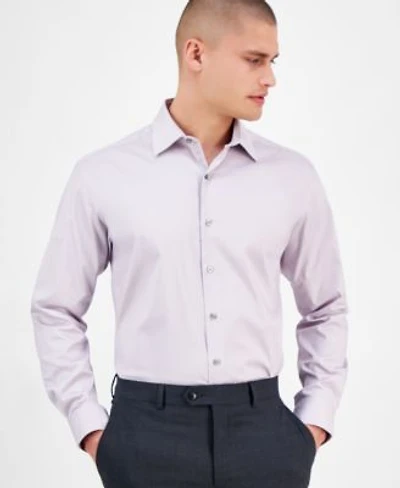 Alfani Mens Temperature Regulating Solid Dress Shirt Slim Regular Fit