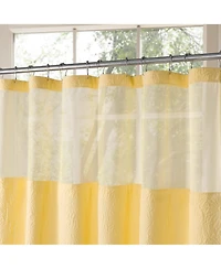 Awesome Home Starburst Water Repellent Crinkle Shower Curtain with Snap-in Liner and Hooks Set, 71"X72"