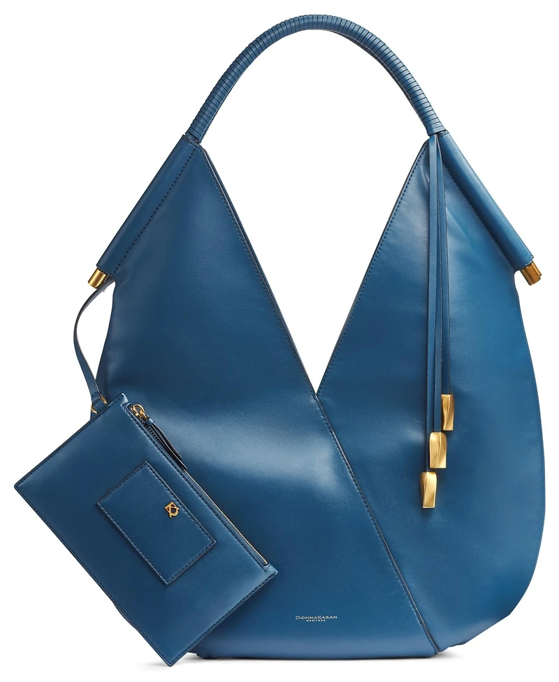 Donna Karan New York Baldwin Large Shoulder with Leather Wrapped Rounded Handle