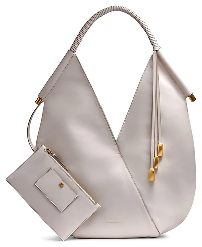 Donna Karan New York Baldwin Large Shoulder with Leather Wrapped Rounded Handle