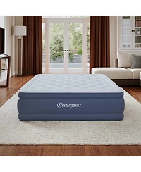Beautyrest 17" Supreme Air Comfort Top Air Mattress with Built-in SureLock Pump and Auto Shut-Off, Full Size, Puncture-Resistant Dura-Vinyl, Raised Ed