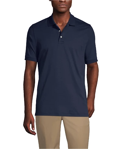 Lands' End Big & Tall Short Sleeve Interlock Polo Shirt