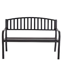 Sugift 50 Inch Patio Garden Bench Loveseats for Outdoor