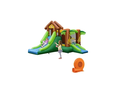 Sugift Kids Inflatable Jungle Bounce House Castle with 680W Blower
