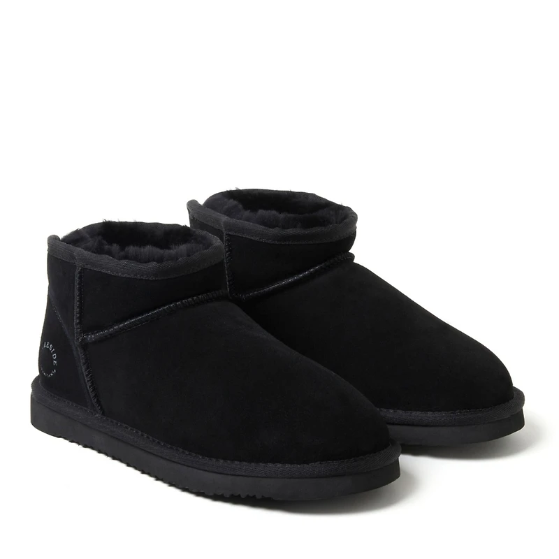 Fireside by Dearfoams Women's Riverland Genuine Shearling Micro Bootie