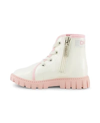 Dkny Toddler Girls Carrie Logo Stones Combat Boot