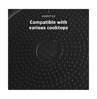 Kohas Kproduct4u 11.8" Prime Titanium Stone Coating Wok Pan, Black