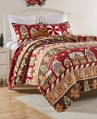 Greenland Home Fashions Gingerbread Lane Holiday 2-Pc. Quilt Set, Twin/Twin Xl