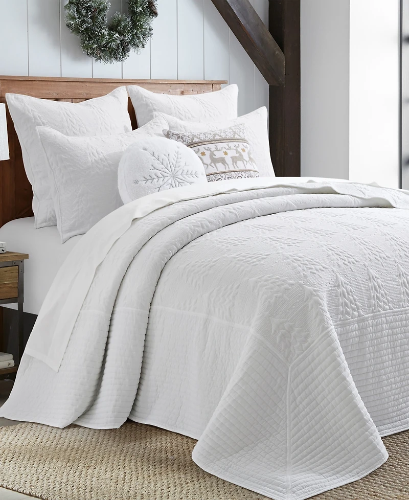 Levtex O Christmas Tree Stitching 3-Pc. Bedspread Set, Queen