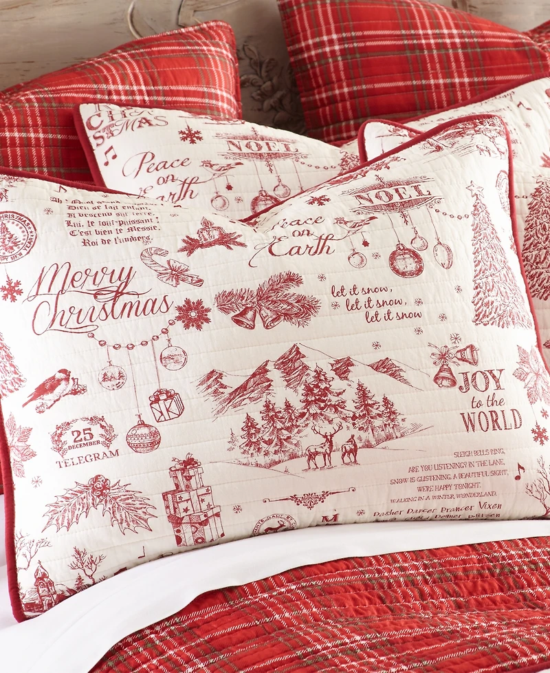 Levtex Yuletide Reversible 3-Pc. Bedspread Set, King/California King