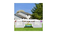 Slickblue 10'x30' Outdoor Party Tent with 8 Removable Sidewalls – Waterproof Canopy for Patio, Wedding Gazebo, and Outdoor
