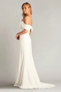 Tadashi Shoji Women's Amishta Off-The-Shoulder Crepe Gown