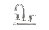 Slickblue 2-Handle 8-Inch Widespread Brushed Nickel Bathroom Sink Faucet for Lavatory Vanity Use