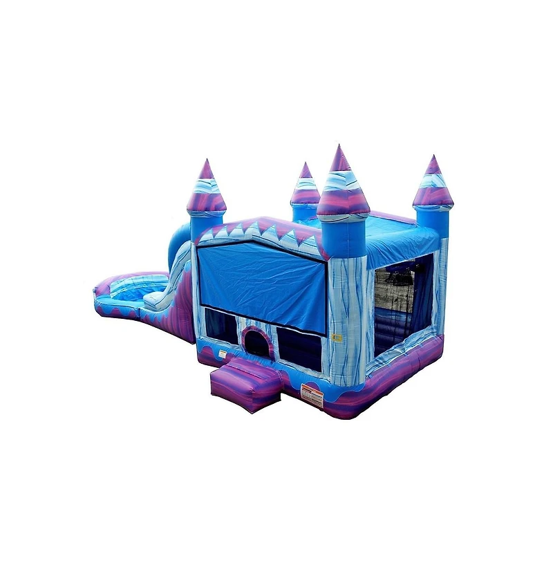 JumpOrange Fantastic Commercial Grade Inflatable Bounce House Water Slide with Detachable Pool for Kids and Adults (with Blower), Wet Dry Use, Basketb