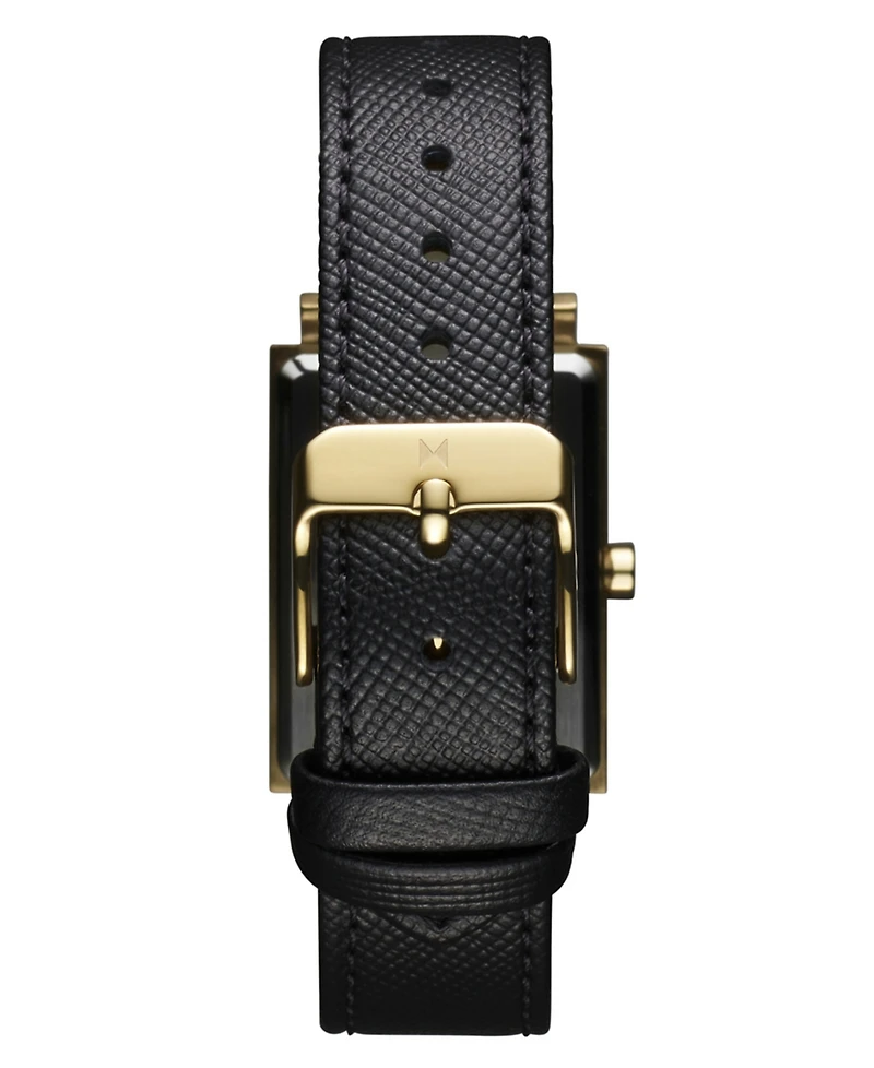 Mvmt Women's Signature Square Black Leather Strap Watch ,24mm