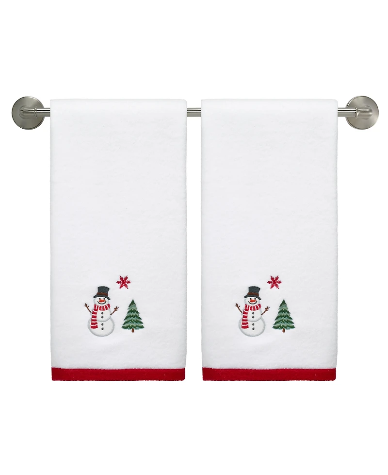 Avanti Winter Snowman Cotton Hand Towel, 28" x 16"