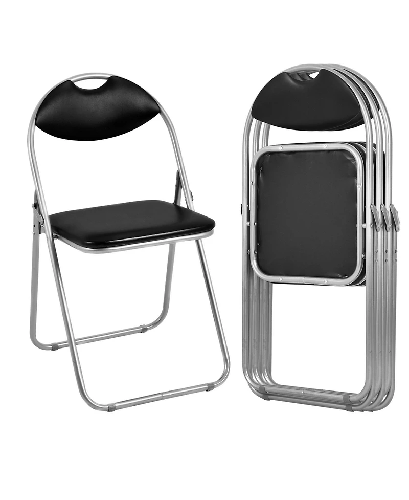 Sugift Pieces Portable Folding Dining Chairs Set with Carrying Handles