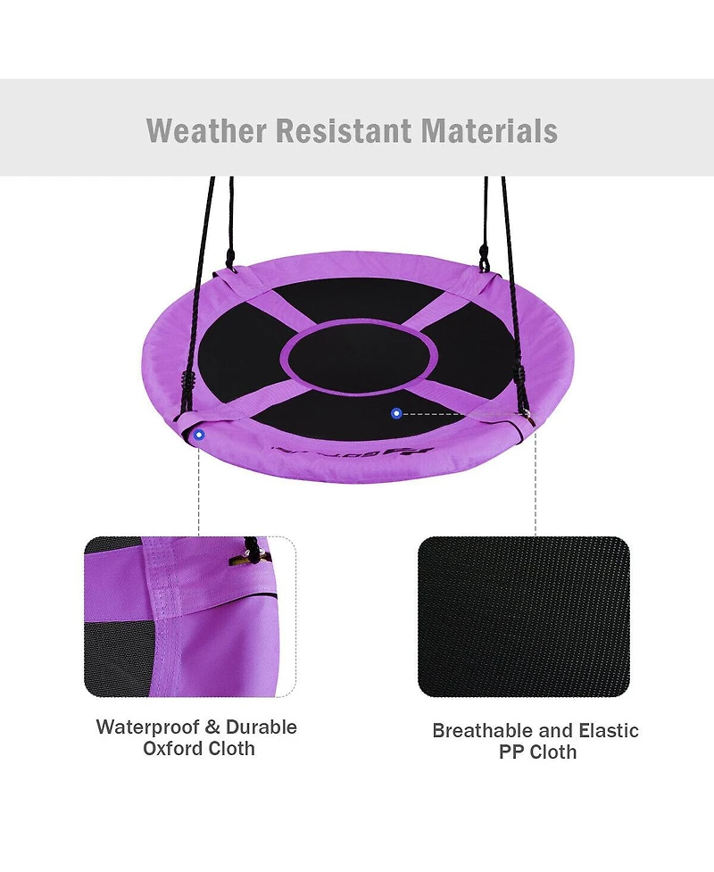 Sugift 40 Inch Flying Saucer Tree Swing Indoor Outdoor Play Set