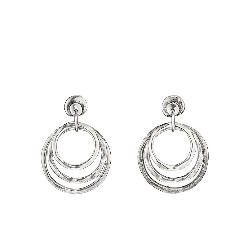 UNOde50 Sterling Silver Metal Hoop Earrings