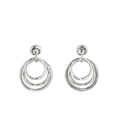 UNOde50 Sterling Silver Metal Hoop Earrings
