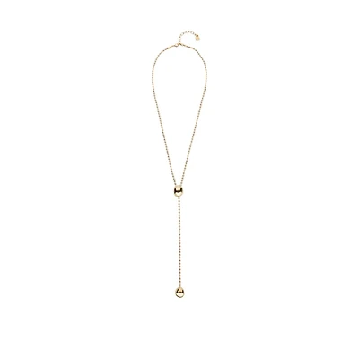 UNOde50 18K Gold Plated Metal Alloy Necklace with Height-Adjustable Chain