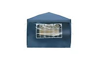 Slickblue Two-Door, Two-Window Waterproof Right-Angle Folding Tent in Blue, Perfect for Outdoor Events and Gatherings