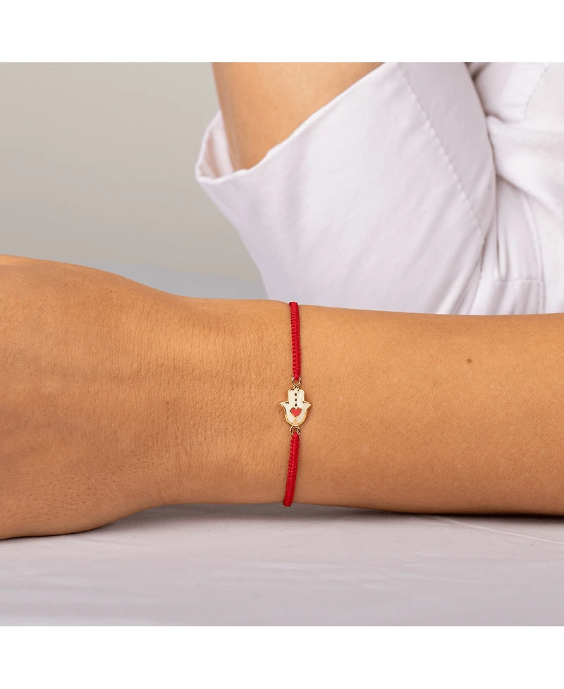 Karma and Luck Expression of Love Red String Hamsa Heart Bracelet