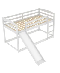 Streamdale Twin Over Bunk Bed With Convertible Slide And Ladder