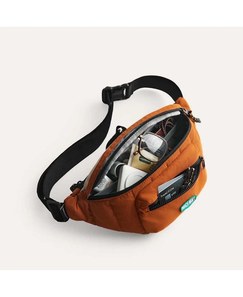 Bagsmart Walker 2.5L Quilted Fanny Pack Tangerine