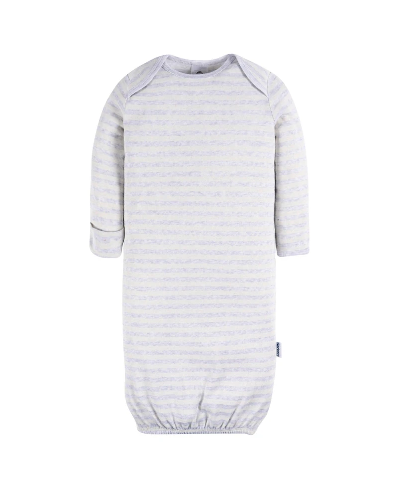 Gerber Baby Boys Gowns with Mitten Cuffs, 4-Pack