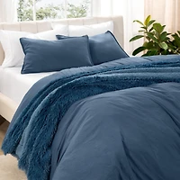 Bare Home Ultra-Soft Sand washed King Duvet Cover & Sham Set