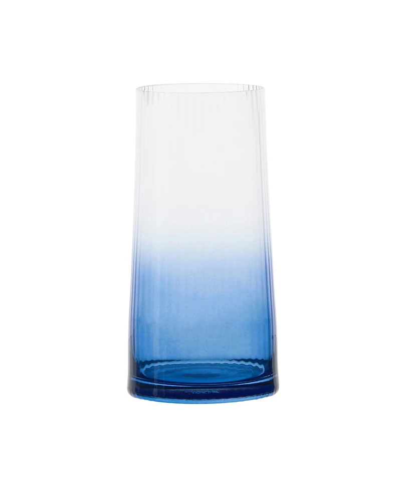 Anton Studio Designs Empire Blue Highball Tumblers, Set of 2