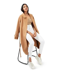 Belle & Bloom Women's Shore To Belted Wool Coat