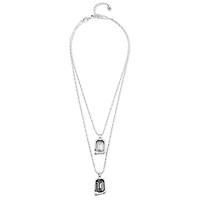 UNOde50 Sterling Silver Charms Necklace with Faceted Crystal