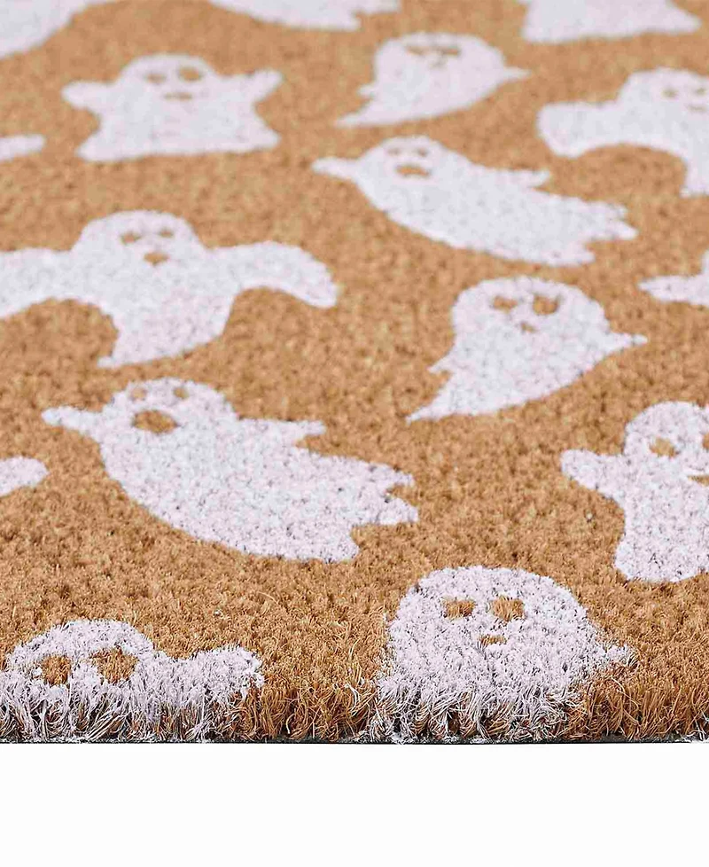 Vcny Home Flying Ghost Halloween Coir Outdoor Doormat, 18" x 30"