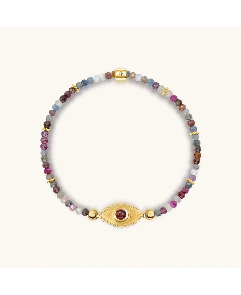 Spiritual Power - Sapphire Mix Evil Eye Charm Bracelet