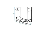 Slickblue 33" Powder-Coated Firewood Holder – Durable Storage Solution for Indoor and Outdoor Use