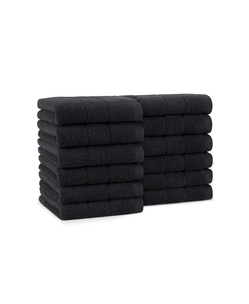 Arkwright Home Family Essentials Washcloths (Pack of 12), 12x12, Cotton